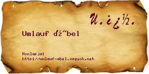 Umlauf Ábel névjegykártya